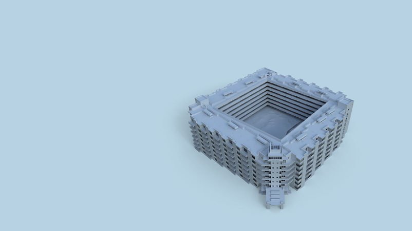 Digital model of a large residential development